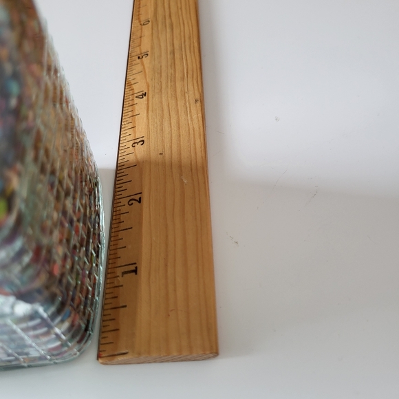 Vintage Clear Glass House Shaped Bottle Filled w Spare Diamond Painting Stones - Picture 15 of 16